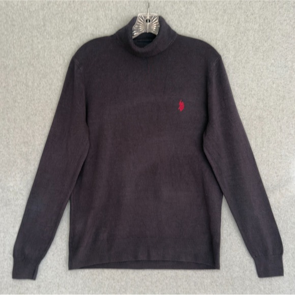 US Polo Assn. Other - U.S. Polo Assn. Turtleneck Sweater Mens Small Navy Blue Knit Logo Lightweight